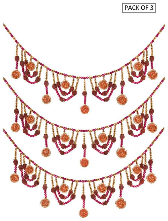 

LOF Om Radarashak Door Hanging Toran Diwali Gift 3 5 ft ( Pack of 3 )