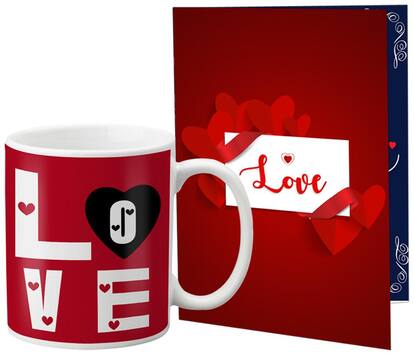 LOF Printed Coffee Mug With A4 Greeting Card Full Printed -0062