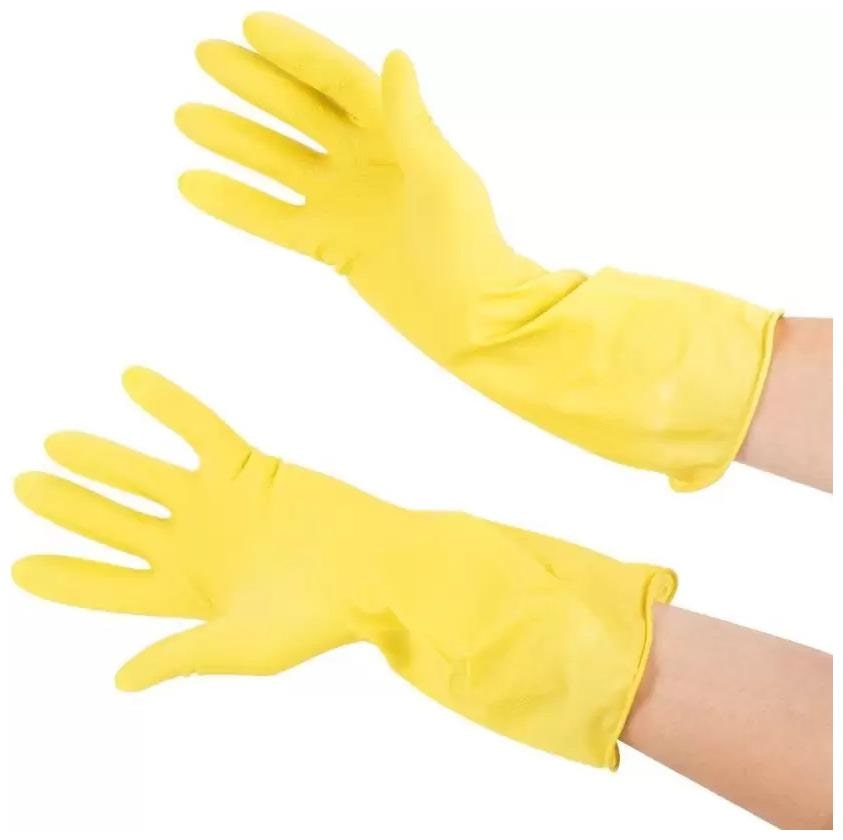 

Long Sleeve Kitchen Waterproof Household Glove Warm Dishwashing Glove Water Dust Stop Cleaning Rubber Gloves (Yellow)