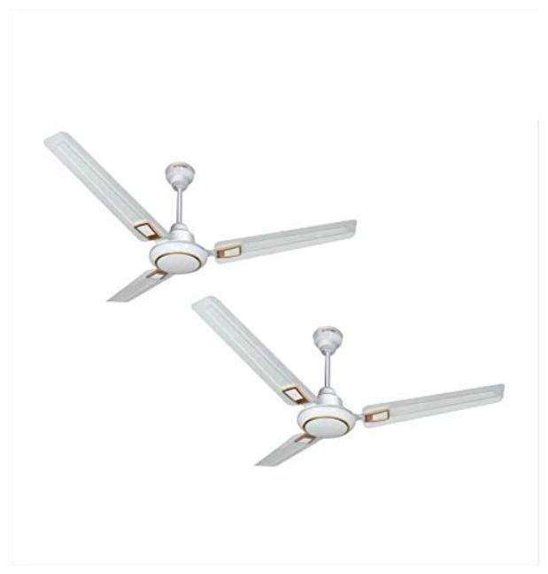 

Longway Starlite Deco 1200 MM 1200 mm Economy Ceiling Fan ( Ivory Pack of 2 )