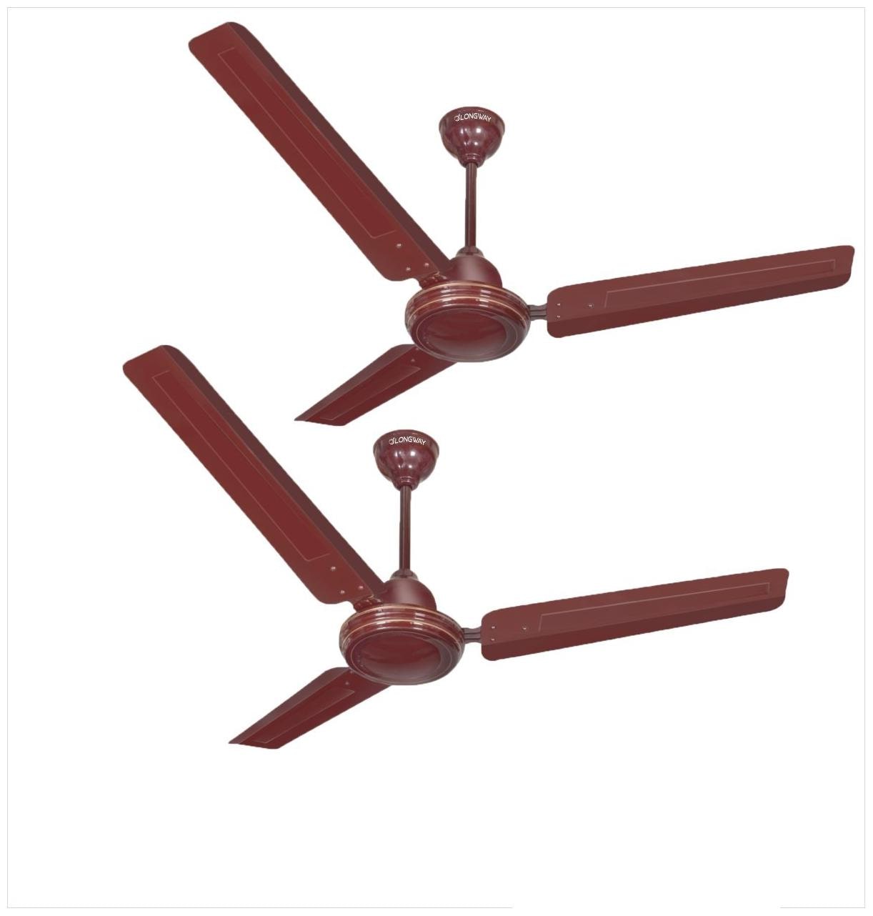 

Longway AMAZE DLX 1200 mm Decorative Ceiling Fan ( Brown Pack of 2 )