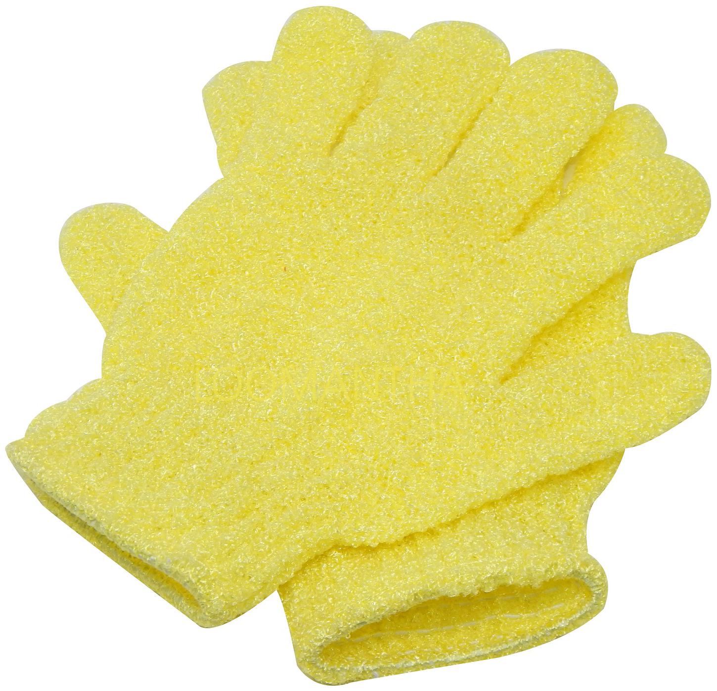 

LooMantha Exfoliating Body Scrubber Bath Gloves (Pack of 2 Yellow)
