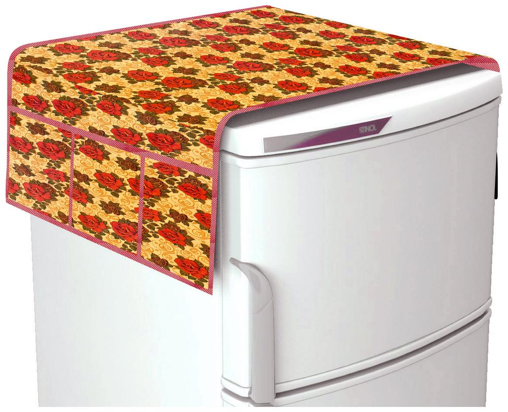 

LooMantha Non-Woven Fridge Refrigerator Top Cover With 6 Pocket