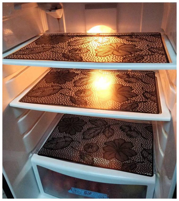 

LooMantha Pack Of 3 Classic Refrigerator Fridge Drawer Mats