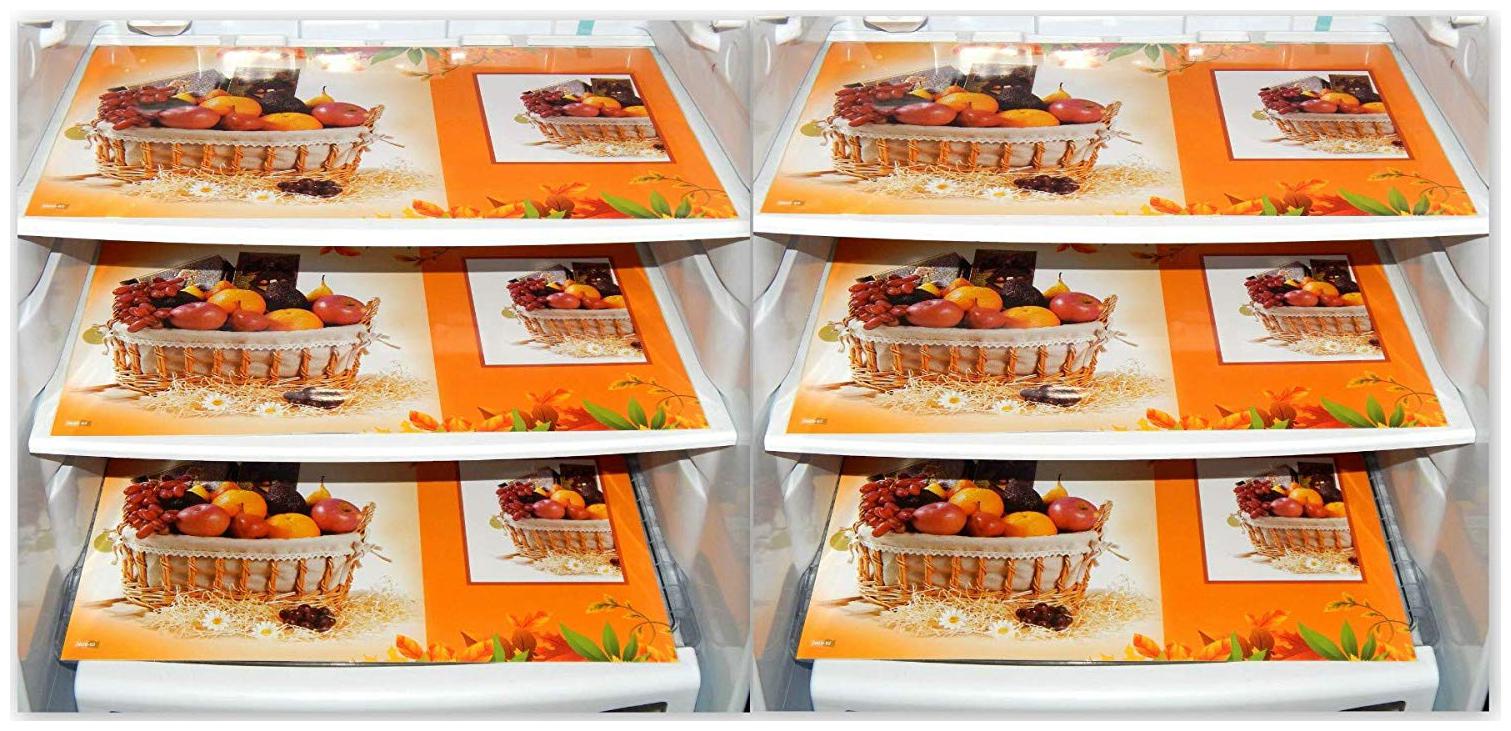 

LooMantha Pack Of 6 Fruit Basket Refrigerator Fridge Drawer Mats