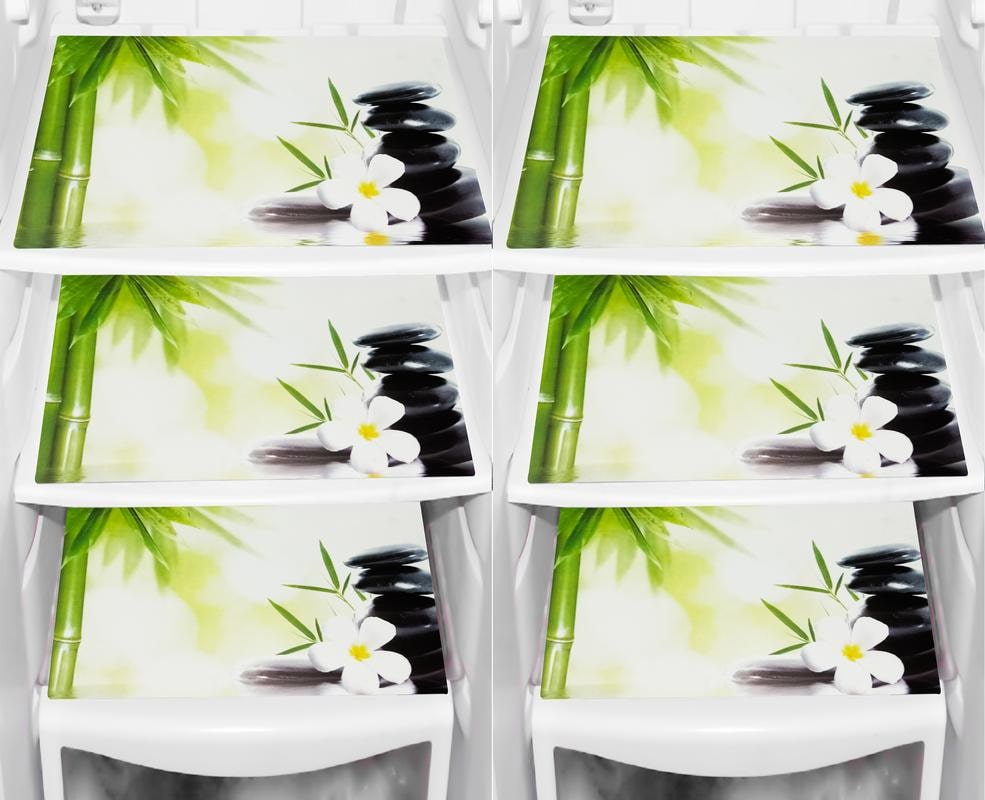 

LooMantha Pack Of 6 Refrigerator Fridge Drawer Mats L-8 Design