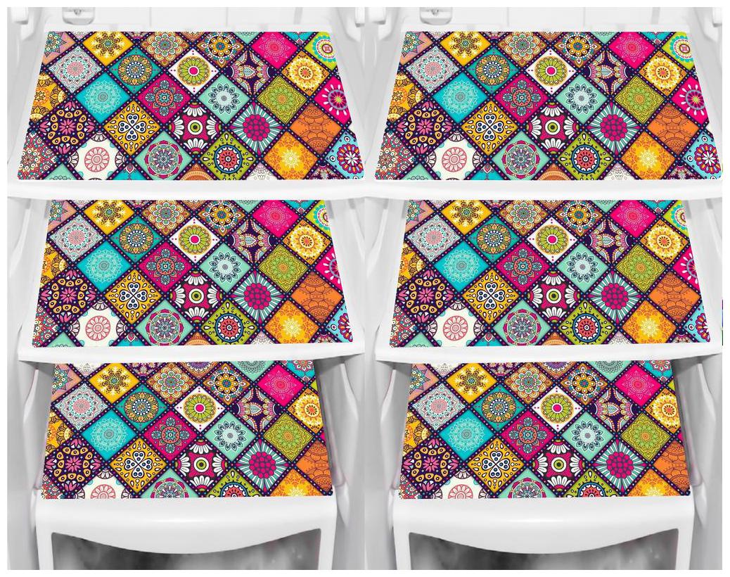 

LooMantha Pack Of 6 Refrigerator Fridge Drawer Mats L-3 Design