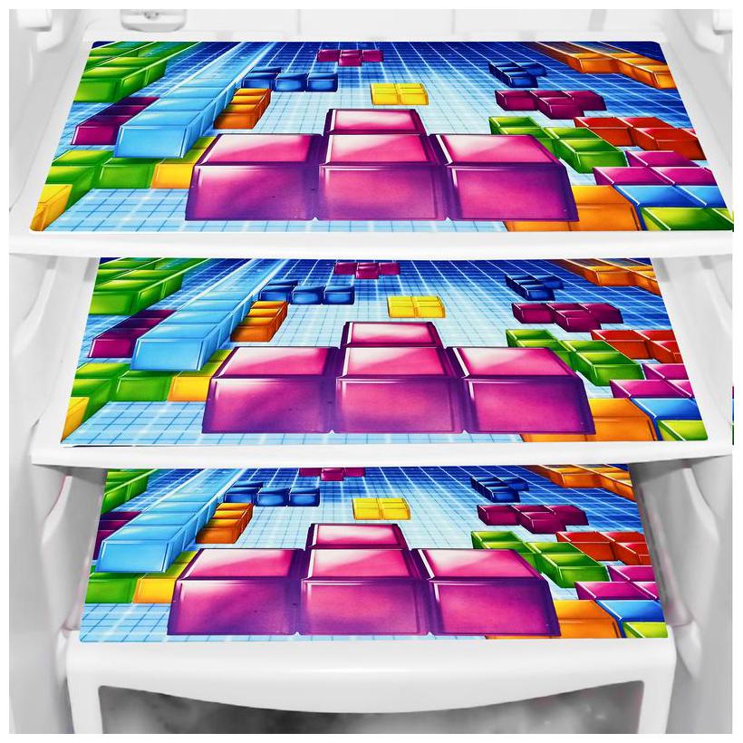 

LooMantha Pack Of 3 Refrigerator Fridge Drawer Mats L-1 Design