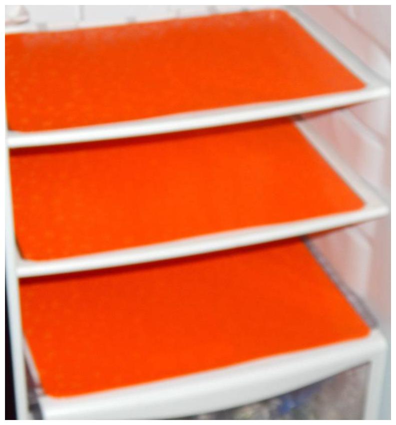 

LooMantha Pack Of 3 Orange crystal Refrigerator Fridge Drawer Mats