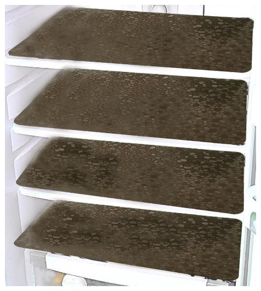 

LooMantha Pack Of 4 Brown crystal Refrigerator Fridge Drawer Mats