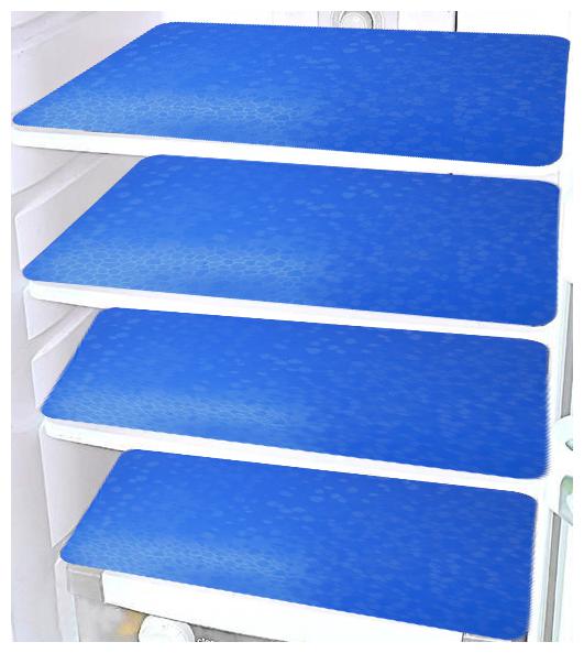 

LooMantha Pack Of 4 Blue crystal Refrigerator Fridge Drawer Mats