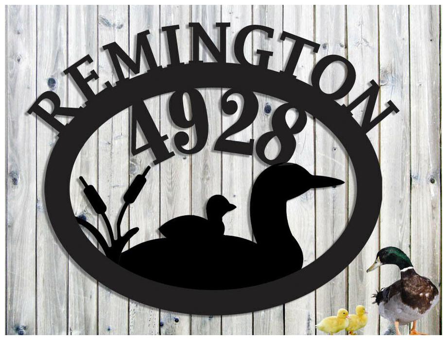 

Loons Address Sign Bird Lake Personalized Custom Metal Steel 23 x 20 75