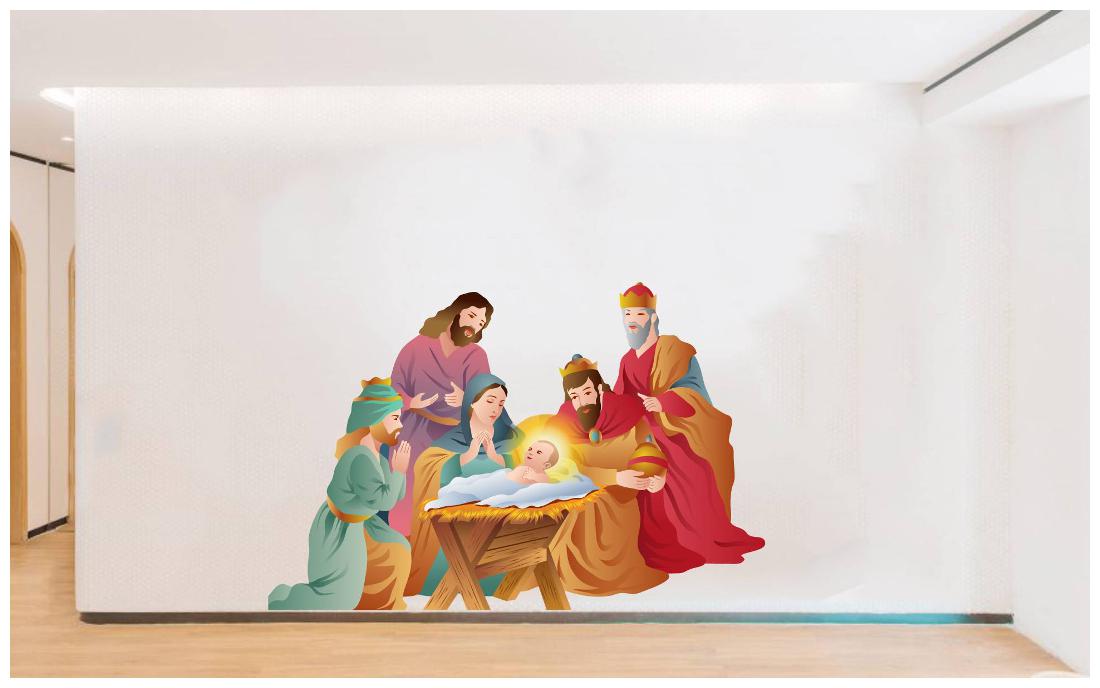 

Rawpockets Wall Stickers Lord Jesus Born Story