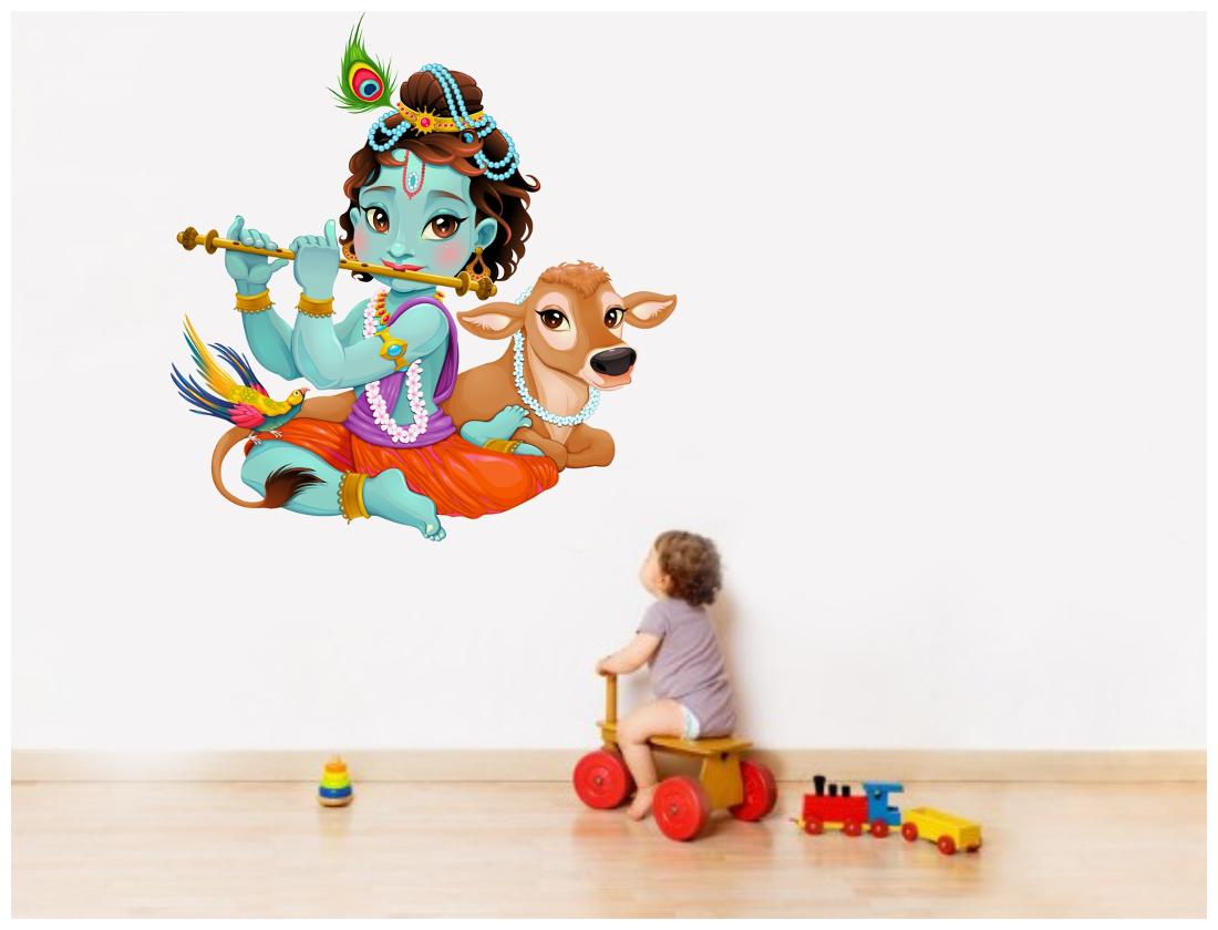 

Rawpockets Wall Stickers Lord Krishna