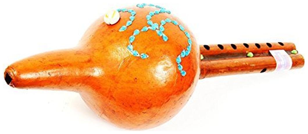 

Lord Shiva s Pungi Snake Charmer Double Flute Wooden Been with Plastic Snake
