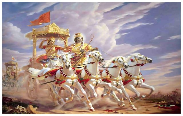 Lord Shree Krishna with Arjun Mahabharat Mahabharat Poster