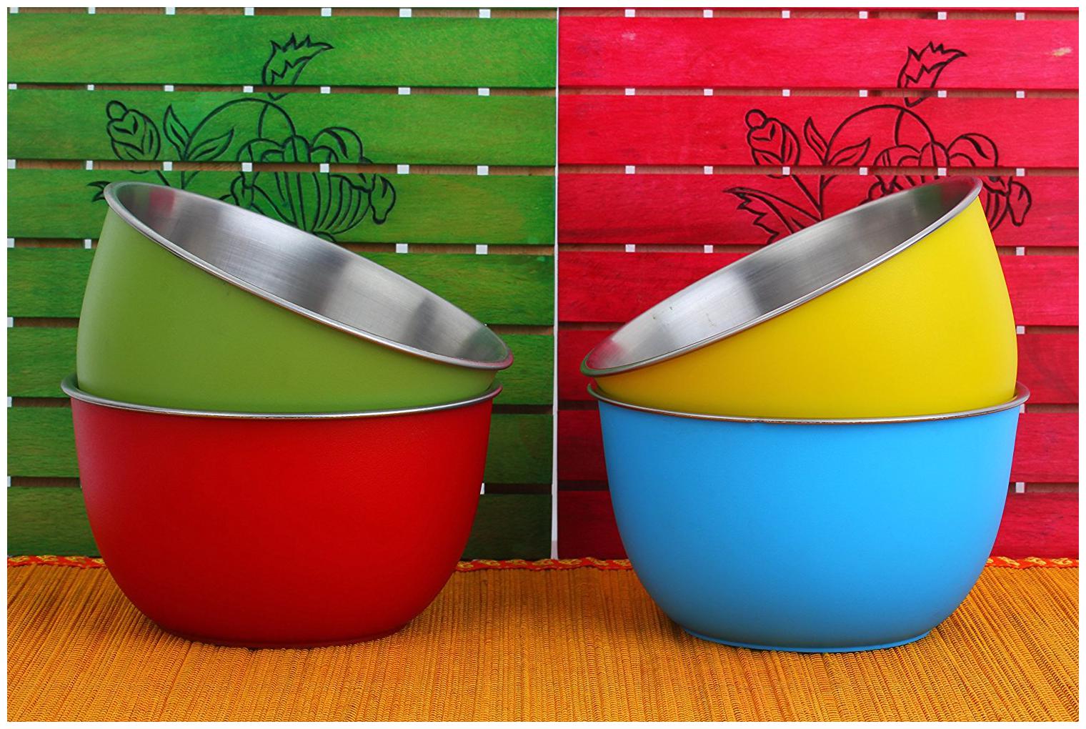 

Lovato Micro Stainless Steel Bowl Set (Multicolor Pack of 4) 17cm
