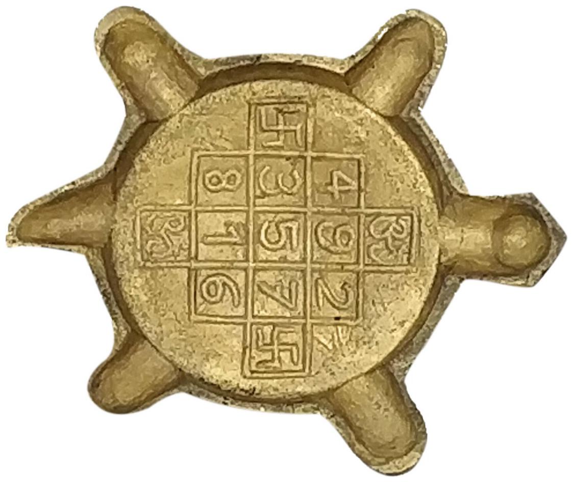 

Lovato Vaastu Fengshui Tortoise Wish Fulfilment Kachua Shri Laxmi Yantra with Brass Tortoise for Good Luck Family Protection Wealth Gifts