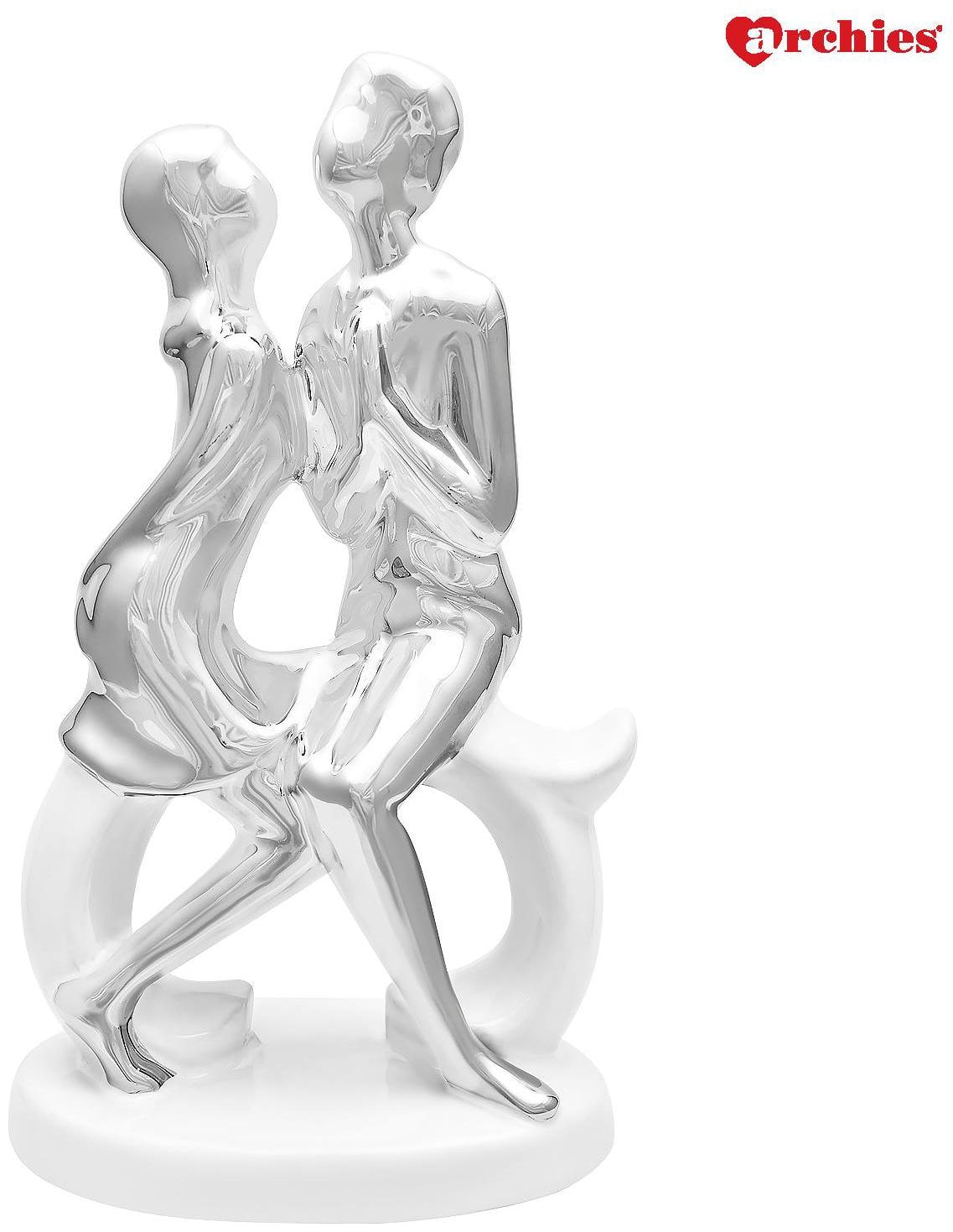 

Love Couple Showpiece Silver Color Polyresin Material SIZE 1 pc Set