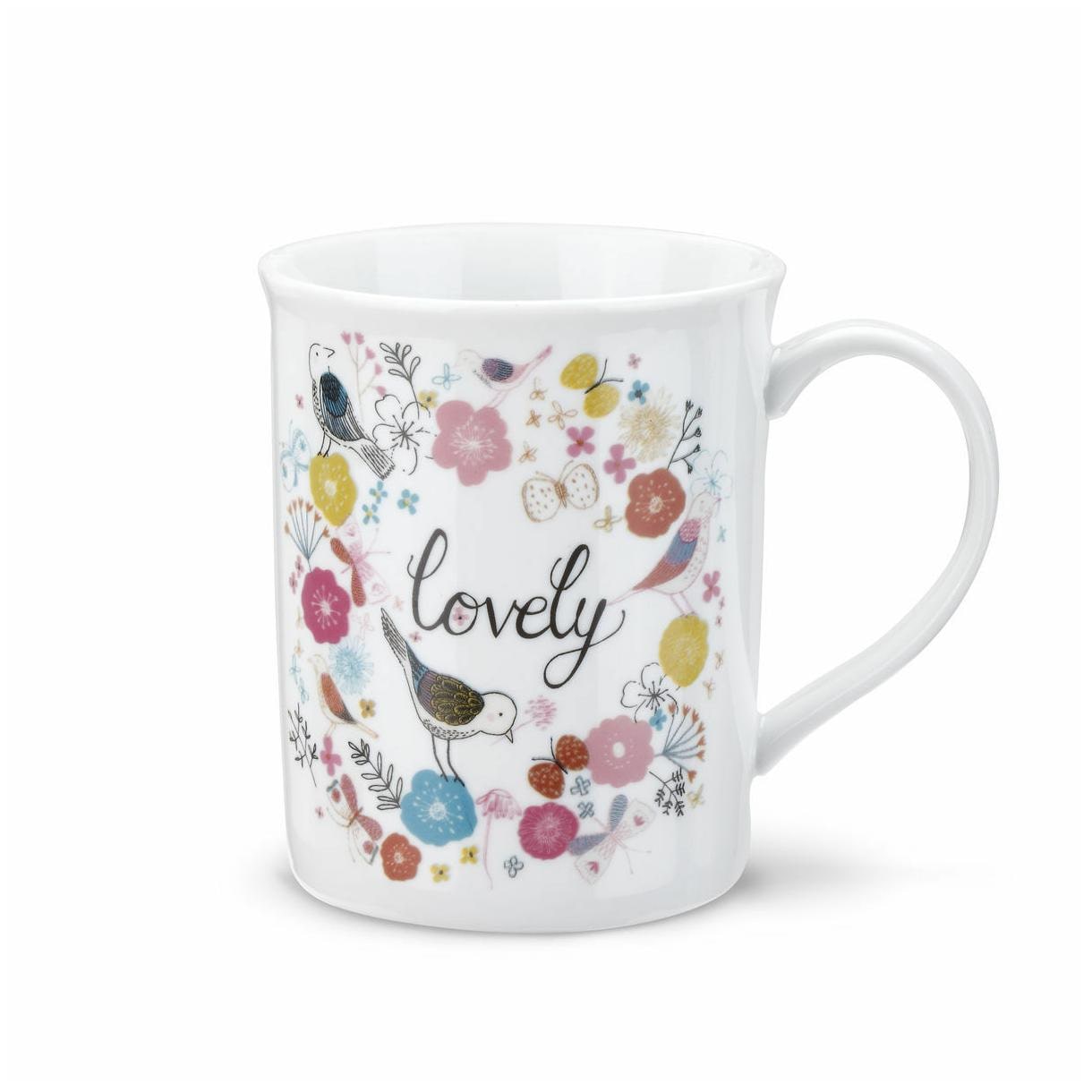 

LOVELY Bird Porcelain Mug in Gift Box New