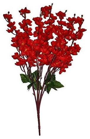 

Loxiaa Artificial Red Blossom flower bunch home decor