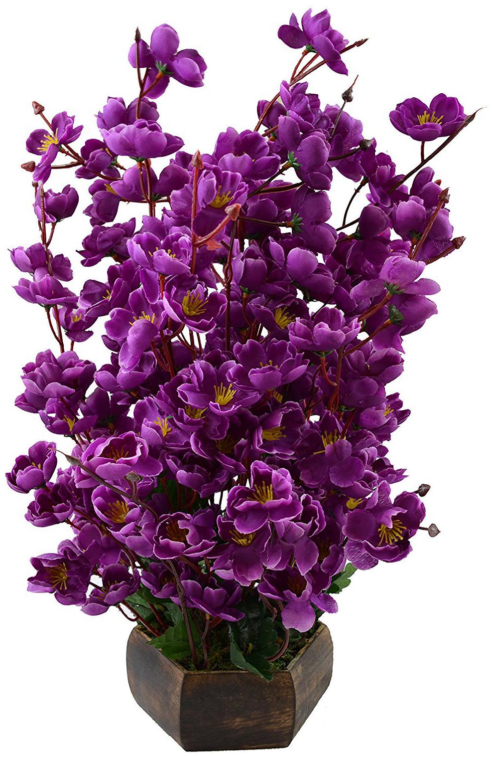 

Loxiaa Artificial purple blossom Beautiful Arrangement with brown pot home decor decorative flower