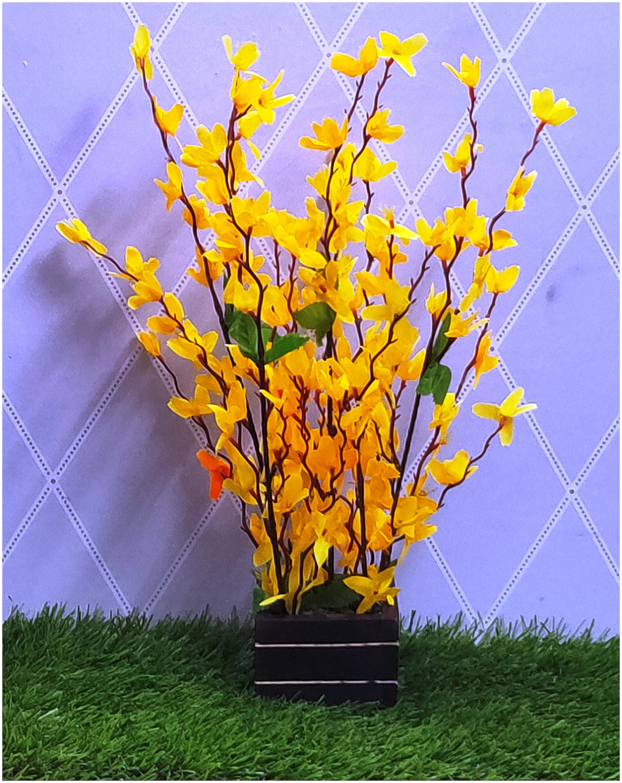 

Loxiaa Artificial star flower Arrangement with Brown Pot