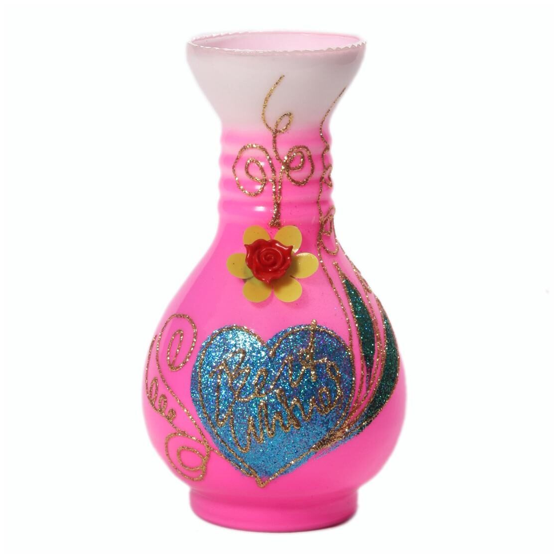 

Luck N Tuk Hand Decorative Glass Flower Pot