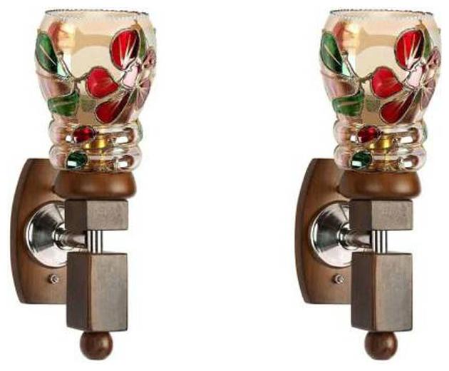 

Luck N Tuk Wall Lamp Glass Multi Set Of 2