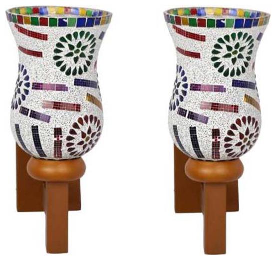 

Luck N Tuk Wall Lamp Glass Multi Set Of 2