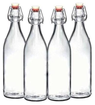 

Luck n Tuk Glass White Water Bottle ( 1000 ml Set of 4 )