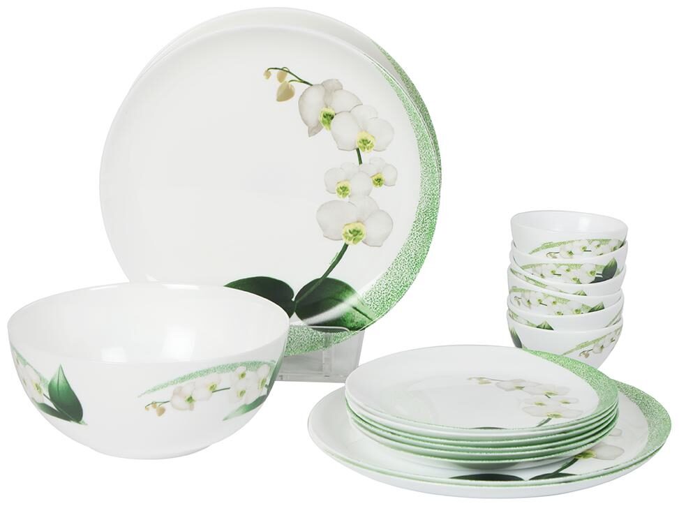 

Luminarc Round White Opalware Dinner set
