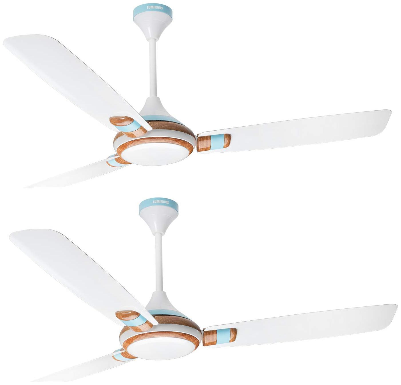 

Luminous Rio Carnival 1200 mm Decorative Ceiling Fan ( White Pack of 2 )