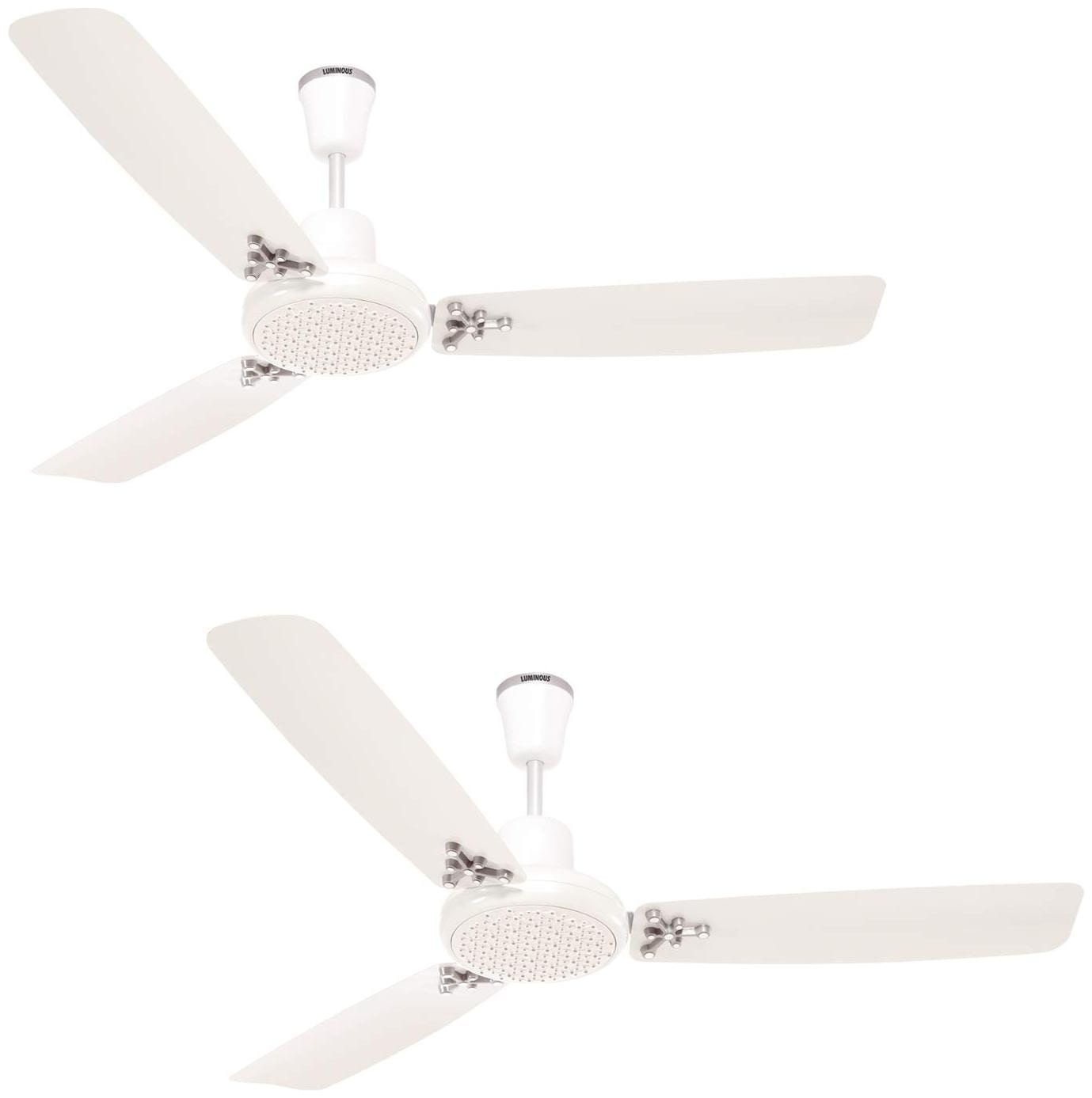

Luminous Rio Novo 1200 mm Decorative Ceiling Fan ( White Pack of 2 )