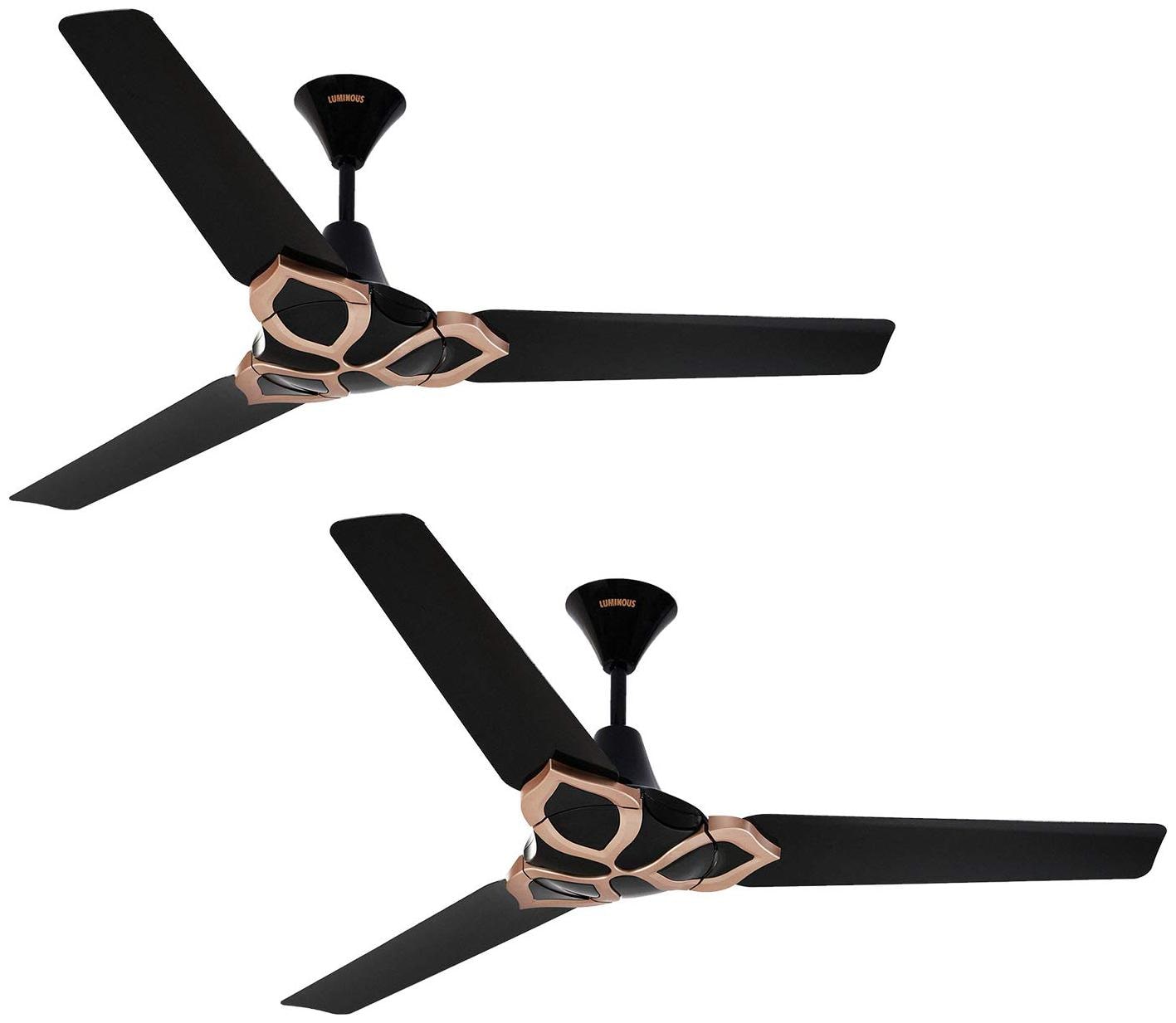 

Luminous Jaipur Gangaur 1200 mm Decorative Ceiling Fan ( Black Pack of 2 )