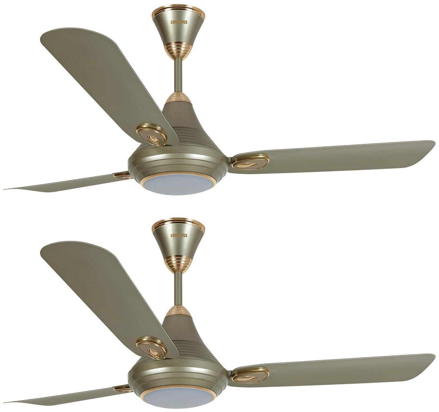 

Luminous 1200 mm Lumaire Celing Fan Silky Gold (Pack of 2)