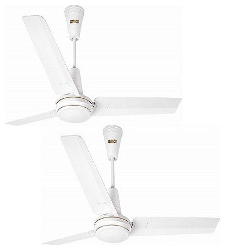 

Luminous Dessert Storm 1220 mm Economy Ceiling Fan ( White Pack of 2 )