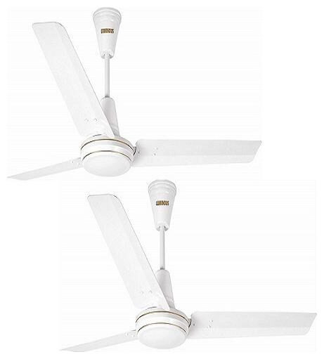 

Luminous Dessert Storm 1220 mm 3 Blades Pack Of 2 Ceiling Fan (White)