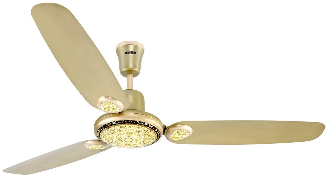 

Luminous Jaipur Sanganeri 1200 mm Decorative Ceiling Fan ( Gold Pack of 1 )
