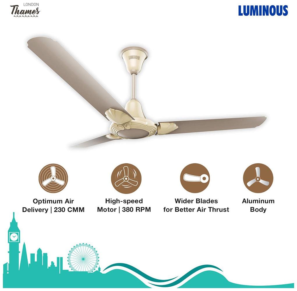 

Luminous London Thames 1200mm Ceiling Fan (Russet Brown)