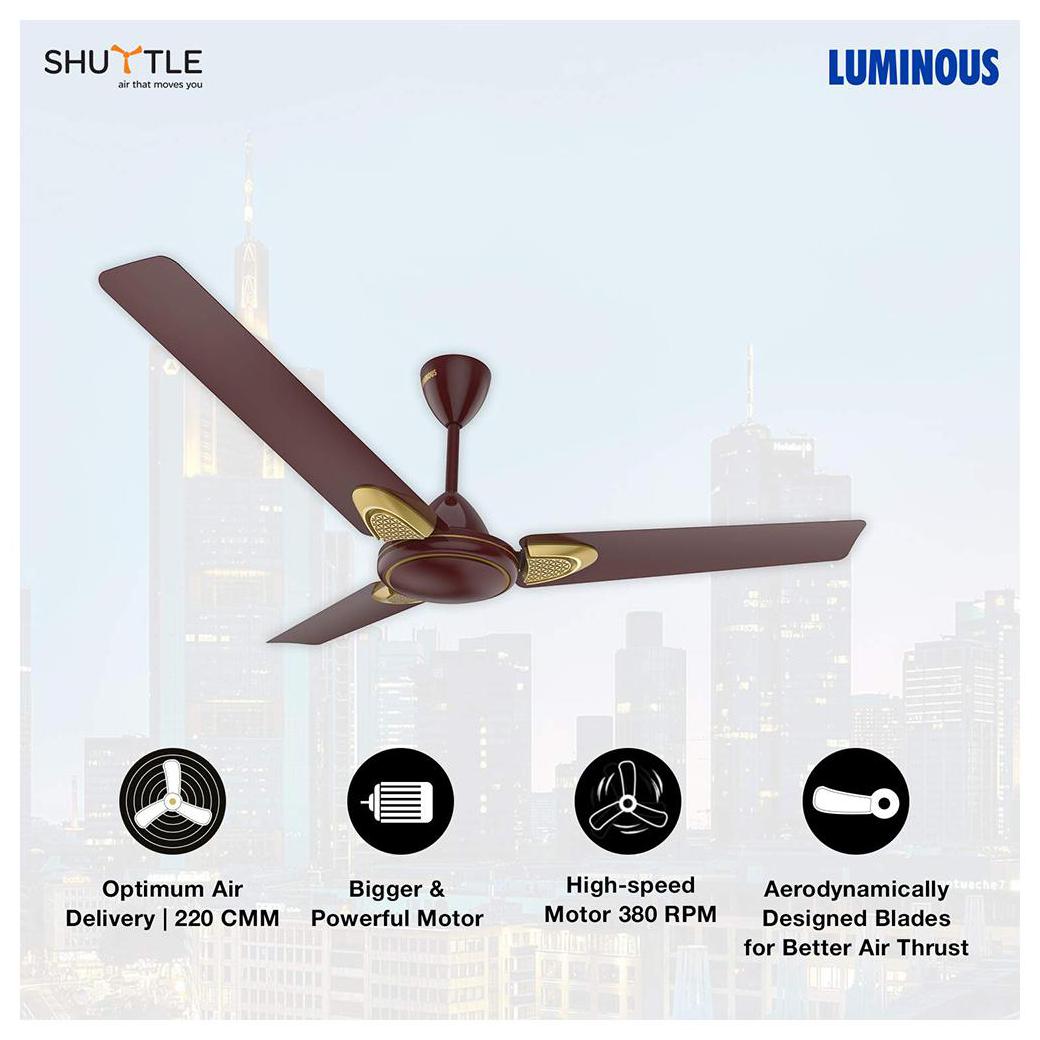 

Luminous Shuttle 1200mm Ceiling Fan (Cherry Red)