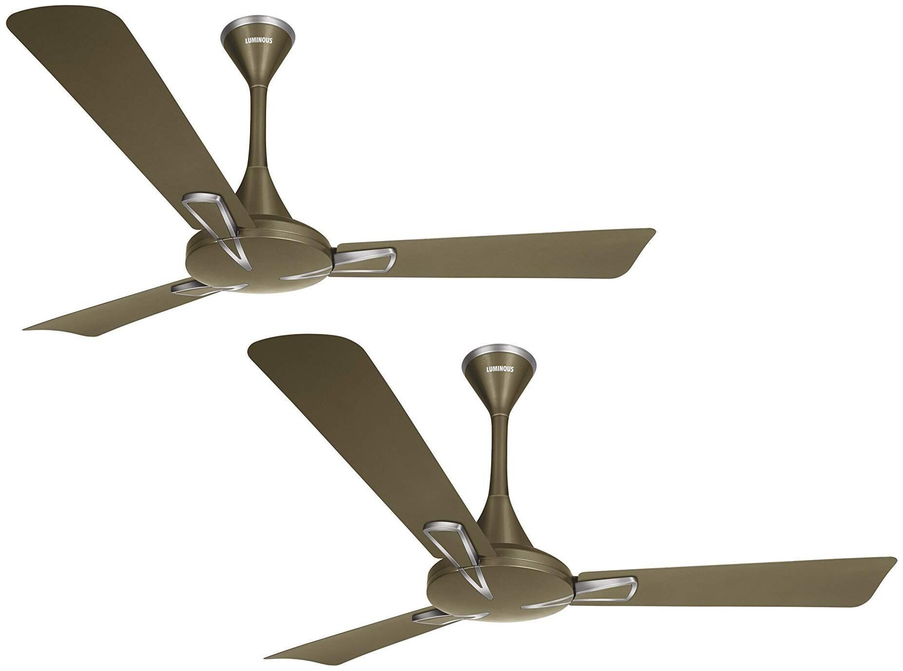 

Luminous Trigon 1200 mm Standard Ceiling Fan ( Brown Pack of 2 )