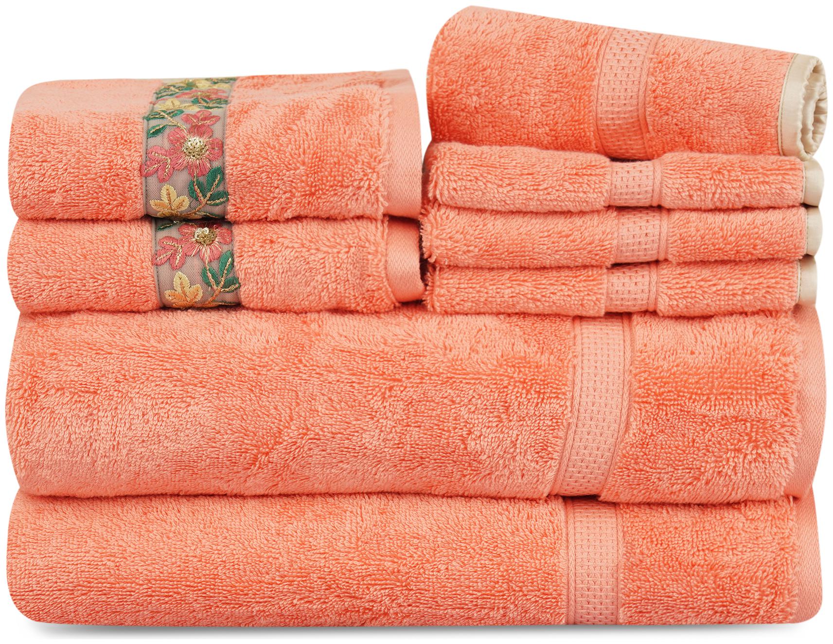 

LUSH BEYOND 500 GSM Cotton Bath Towel ( 8 Pieces Orange )