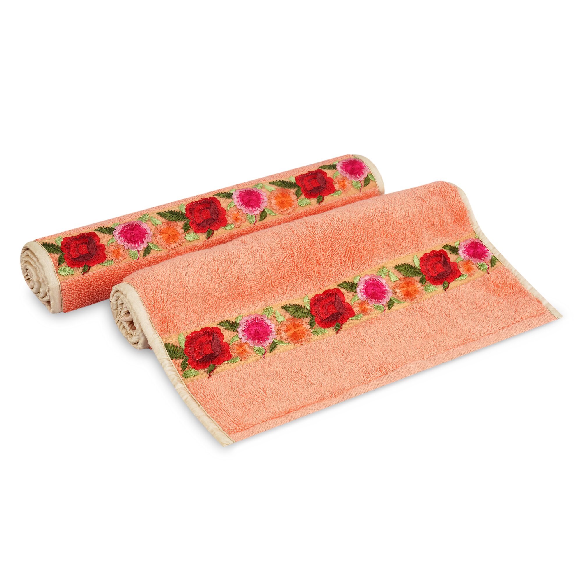 

LUSH BEYOND 500 GSM Cotton Hand Towel ( 2 Pieces Orange )