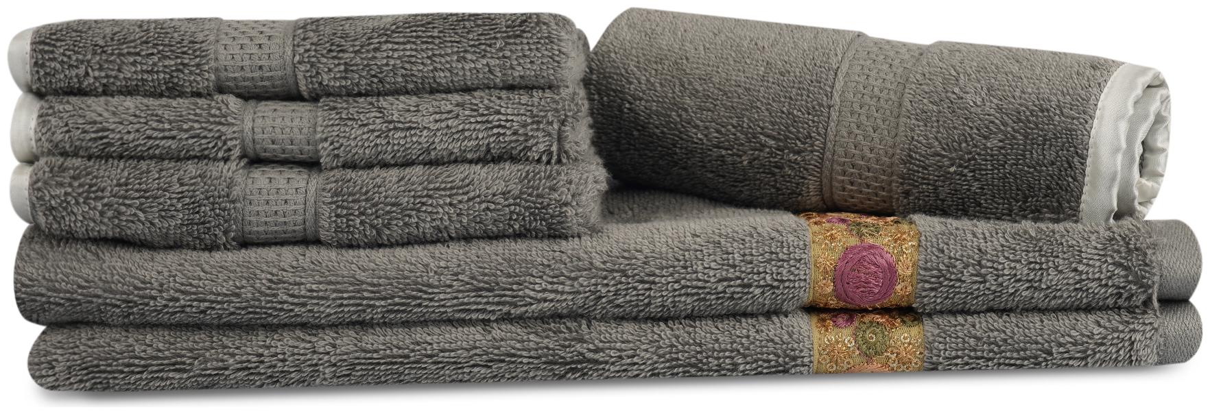 

LUSH BEYOND 500 GSM Cotton Face Towel ( 6 Pieces Grey )