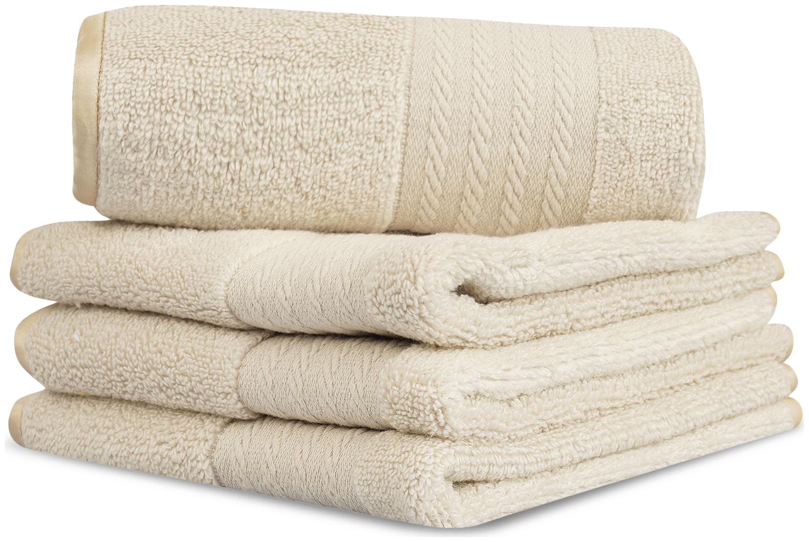 

LUSH BEYOND 500 GSM Cotton Face Towel ( 4 Pieces Beige )