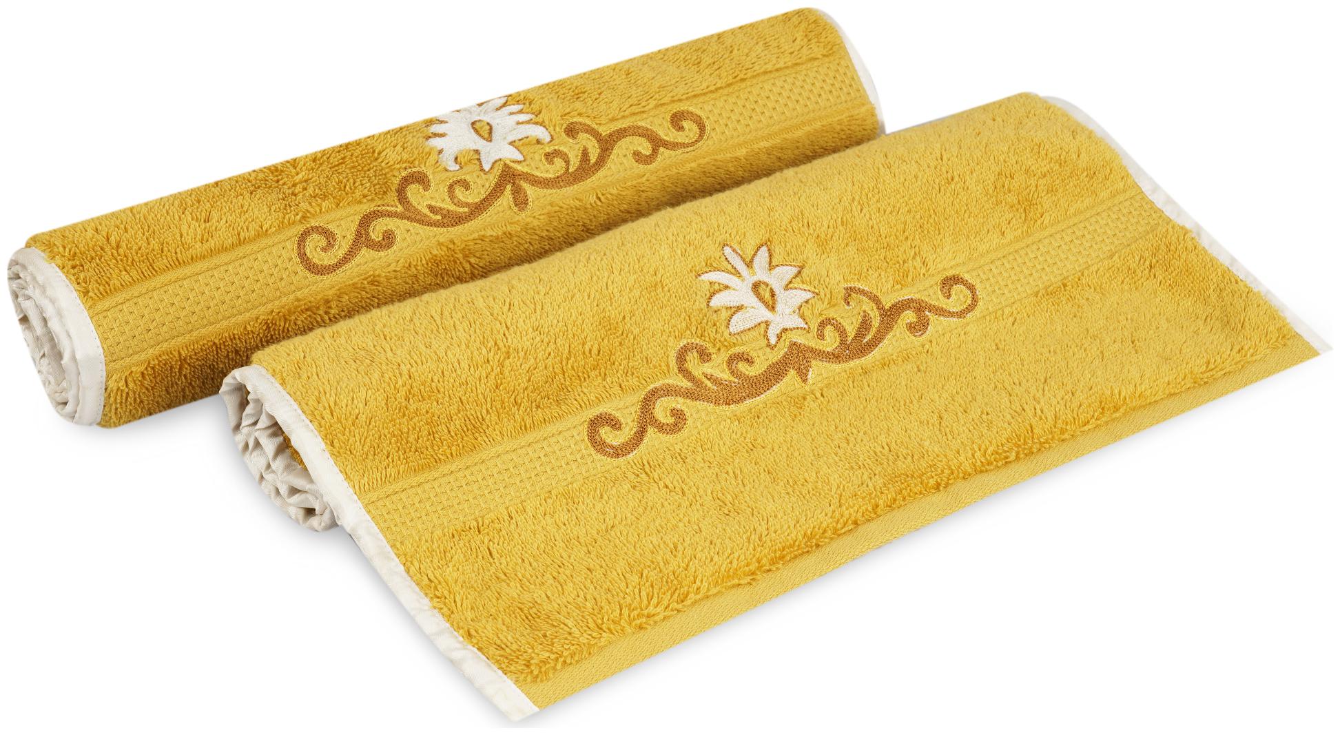 

LUSH BEYOND 500 GSM Cotton Hand Towel ( 2 Pieces Mustard )