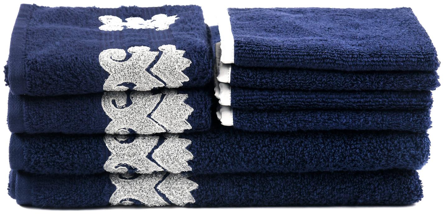 

LUSH BEYOND 500 GSM Cotton Bath Towel ( 8 Pieces Blue )
