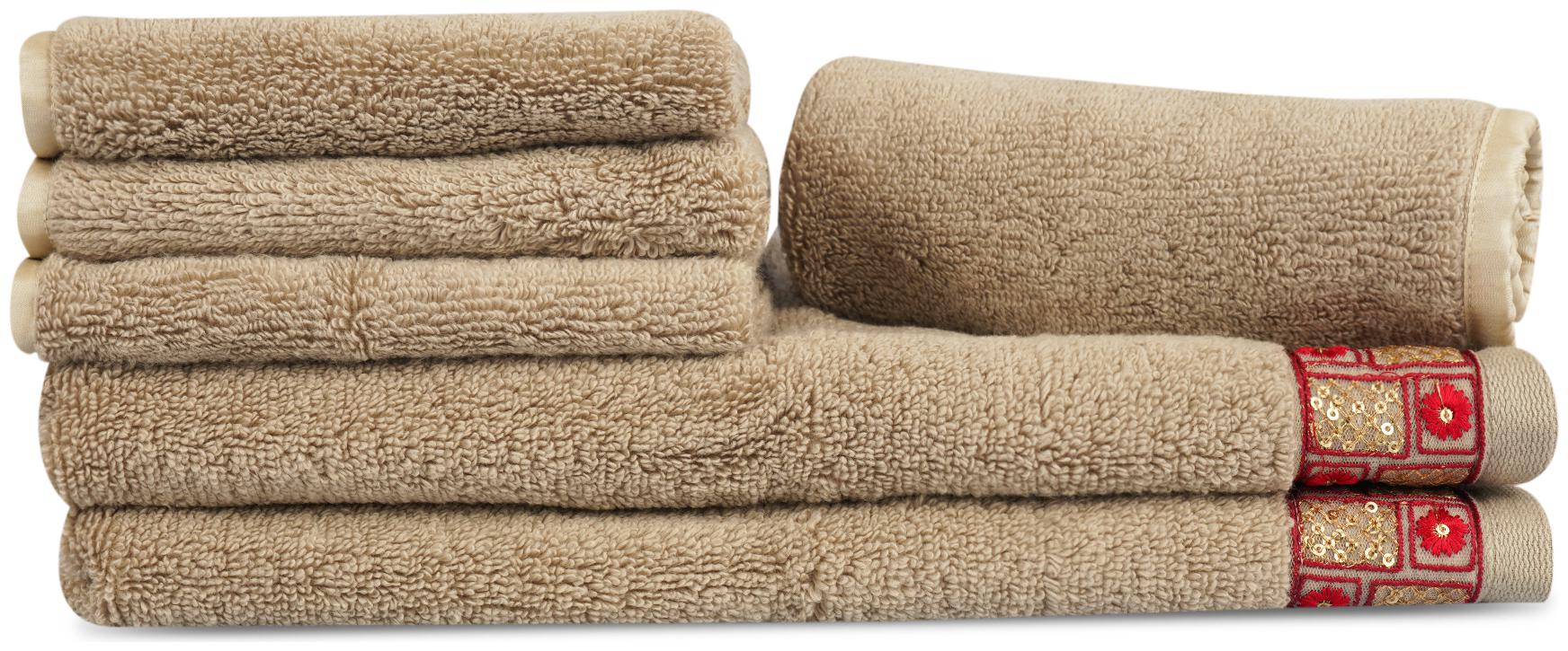 

LUSH BEYOND 500 GSM Cotton Face Towel ( 6 Pieces Brown )