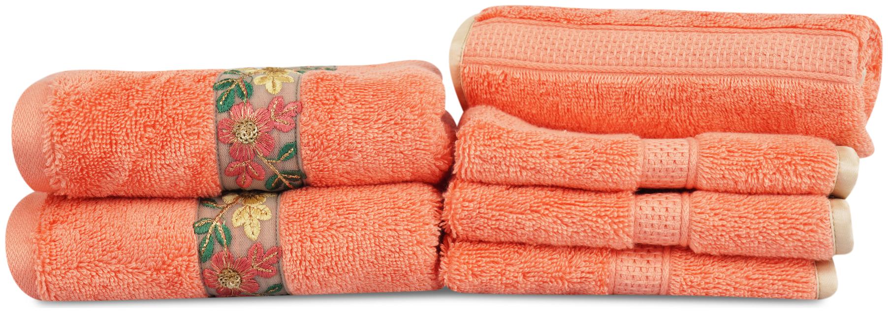 

LUSH BEYOND 500 GSM Cotton Face Towel ( 6 Pieces Orange )